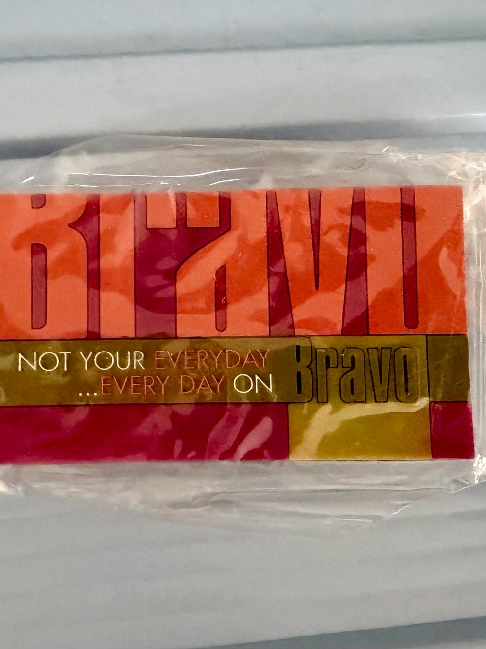 Vintage Bravo Cable Television Channel Vintage Keychain - NEW and SEALED